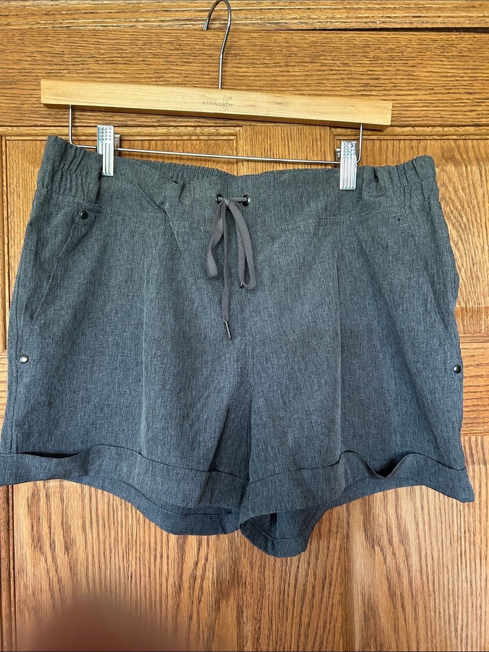 Mondetta Women's Charcoal Drawstring Athletic Shorts